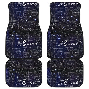 Math Pattern Print Design 02 Front and Back Car Mats