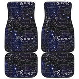 Math Pattern Print Design 02 Front and Back Car Mats