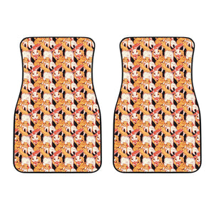 Squirrel Pattern Print Design 04 Front Car Mats