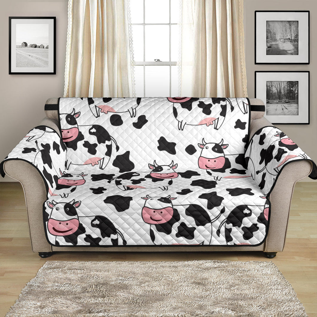 Cute Cow Pattern Loveseat Couch Cover Protector