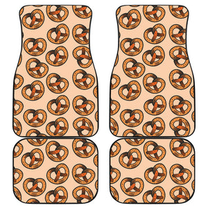 Pretzels Pattern Print Design 02 Front and Back Car Mats