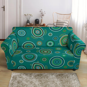 Sea Turtle Aboriginal Pattern Loveseat Couch Slipcover