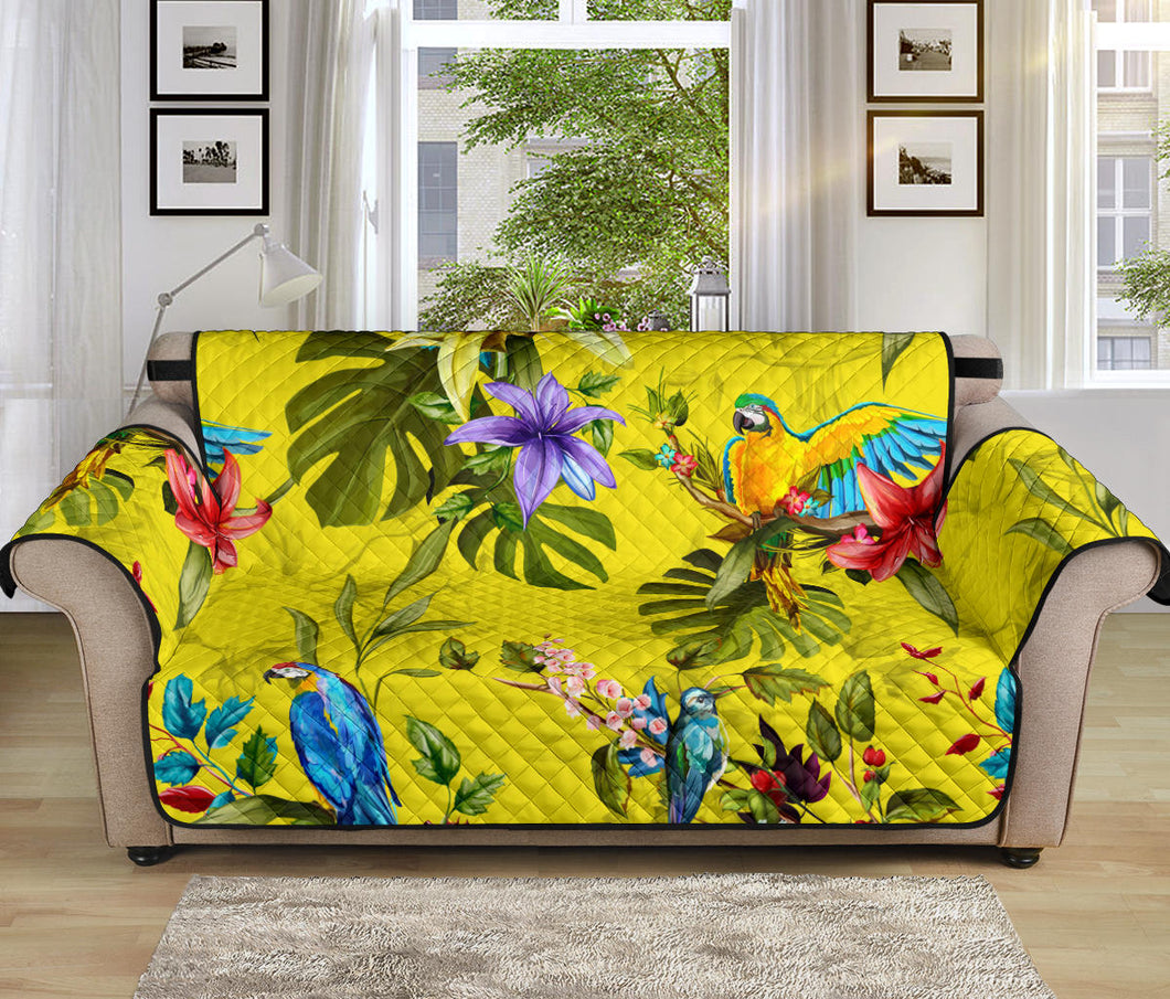 Colorful Parrot Pattern Sofa Cover Protector