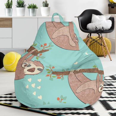 Sloth Mom and baby Pattern Bean Bag Cover