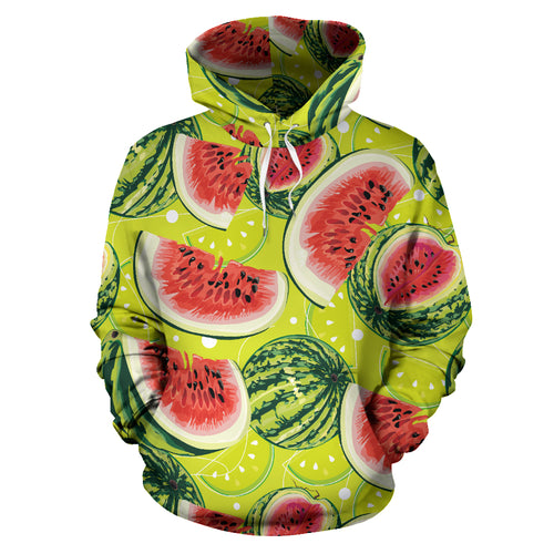 Watermelon Theme Pattern Men Women Pullover Hoodie