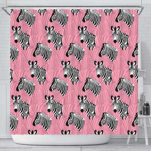 Zebra Head Pattern Shower Curtain Fulfilled In US