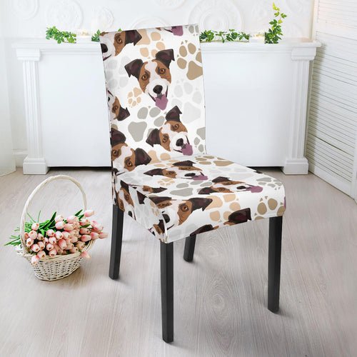 Jack Russel Pattern Print Design 05 Dining Chair Slipcover