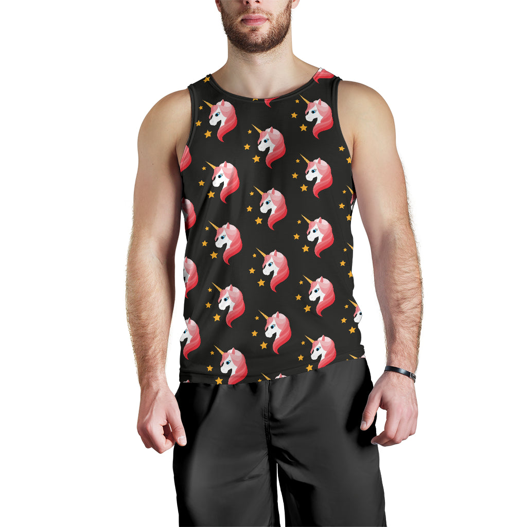 Unicorn Star Pattern Men Tank Top