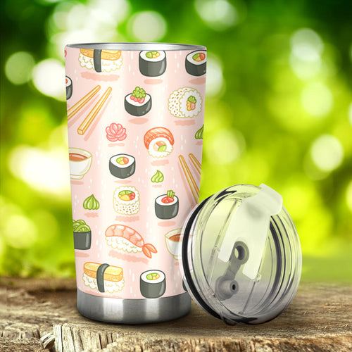 Sushi Pattern Background Tumbler