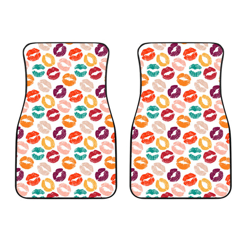 Lips Pattern Print Design 03 Front Car Mats