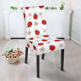 Ladybug Pattern Print Design 04 Dining Chair Slipcover