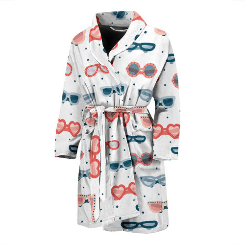 Sun Glasses Pattern Print Design 02 Men Bathrobe