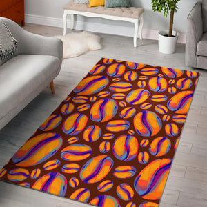 Coffee Bean Pattern Background Area Rug