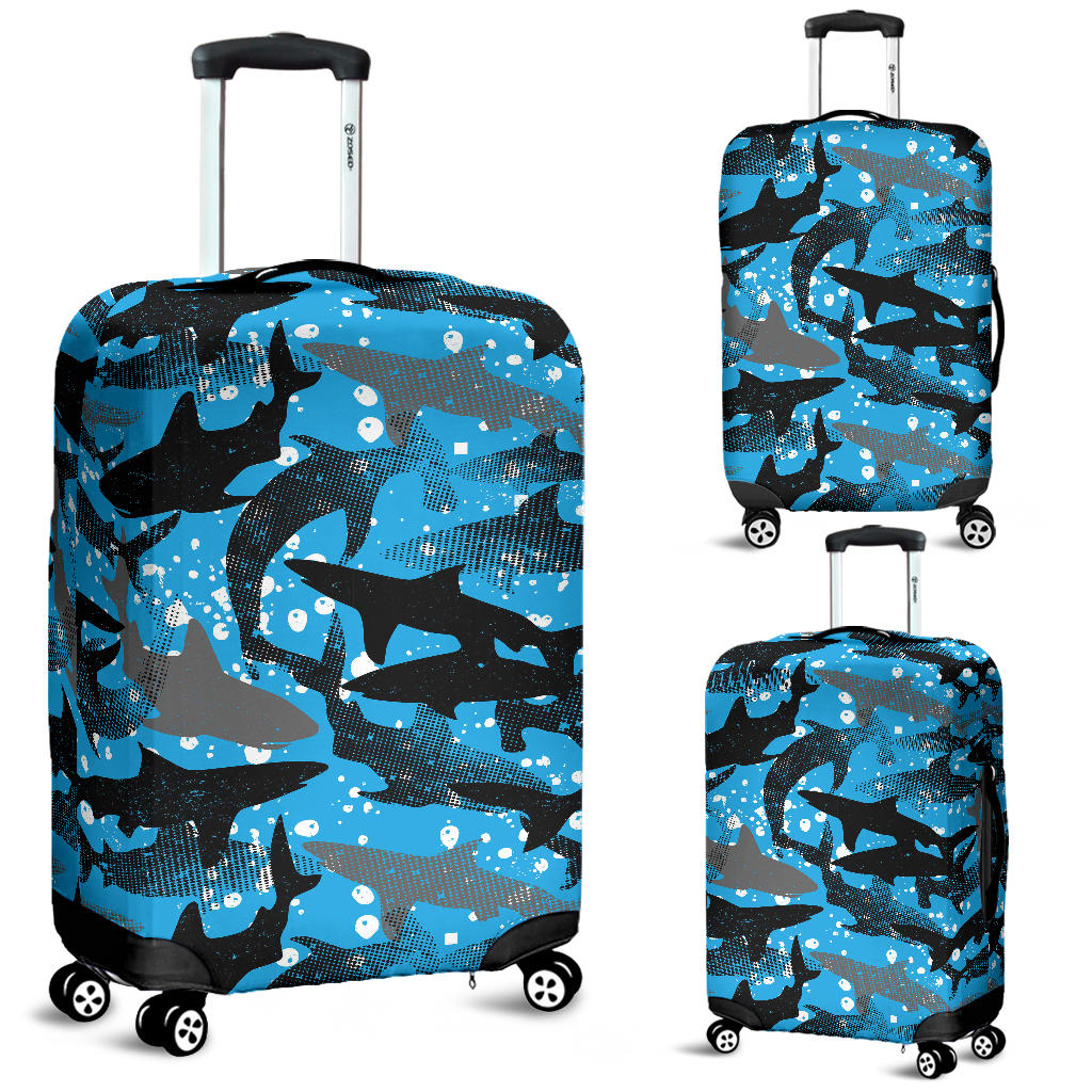 Shark Pattern Background Luggage Covers