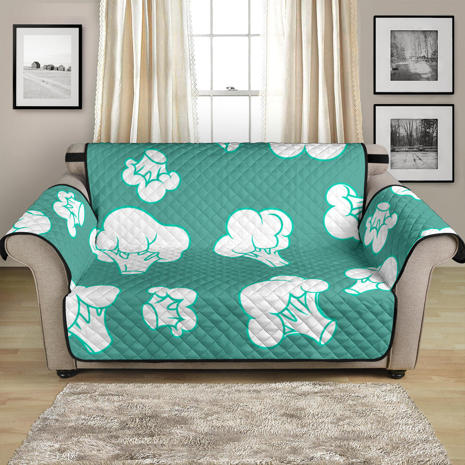 Broccoli Pattern Green background Loveseat Couch Cover Protector