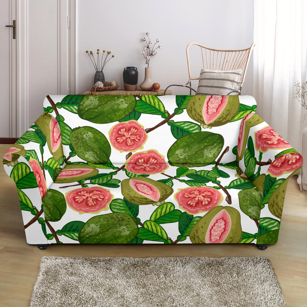 Guava Leaves Pattern Loveseat Couch Slipcover