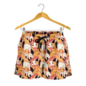 Squirrel Pattern Print Design 04 Women Shorts