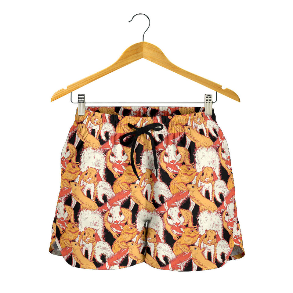 Squirrel Pattern Print Design 04 Women Shorts