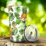 Pineapple Flower Leaves Pattern Tumbler