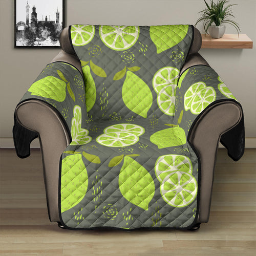 Lime Pattern Theme Recliner Cover Protector