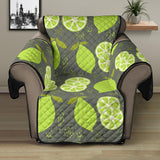 Lime Pattern Theme Recliner Cover Protector