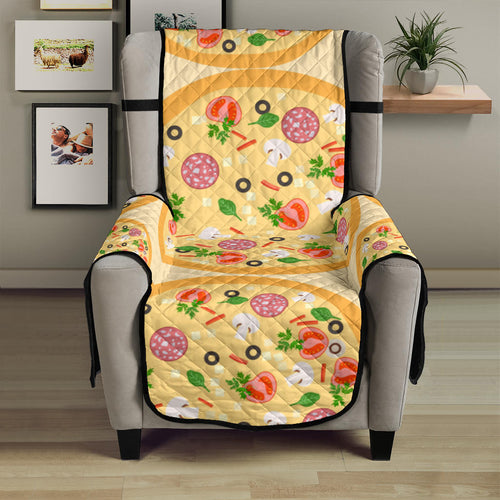 Pizza Theme Pattern Chair Cover Protector