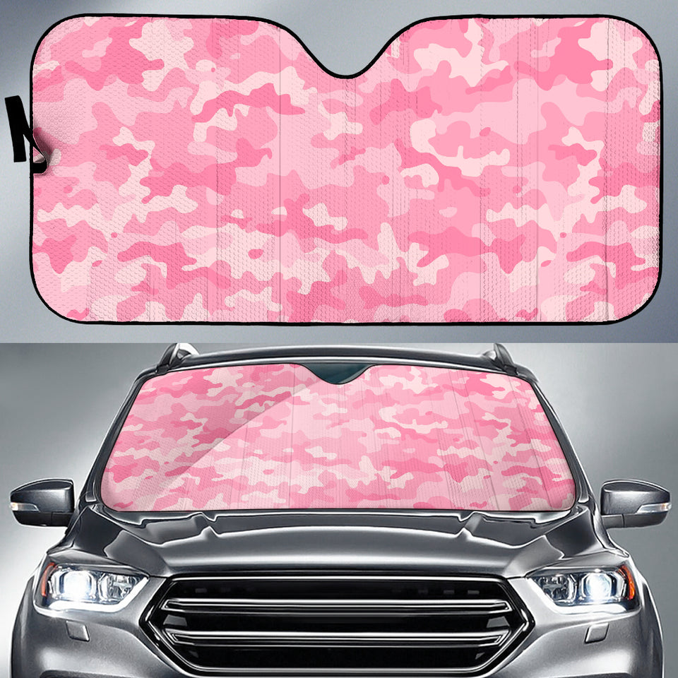Pink Camo Camouflage Pattern Car Sun Shade