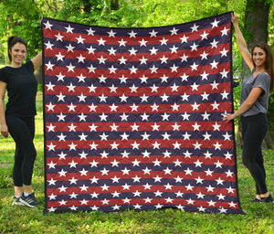 USA Star Pattern Background Premium Quilt