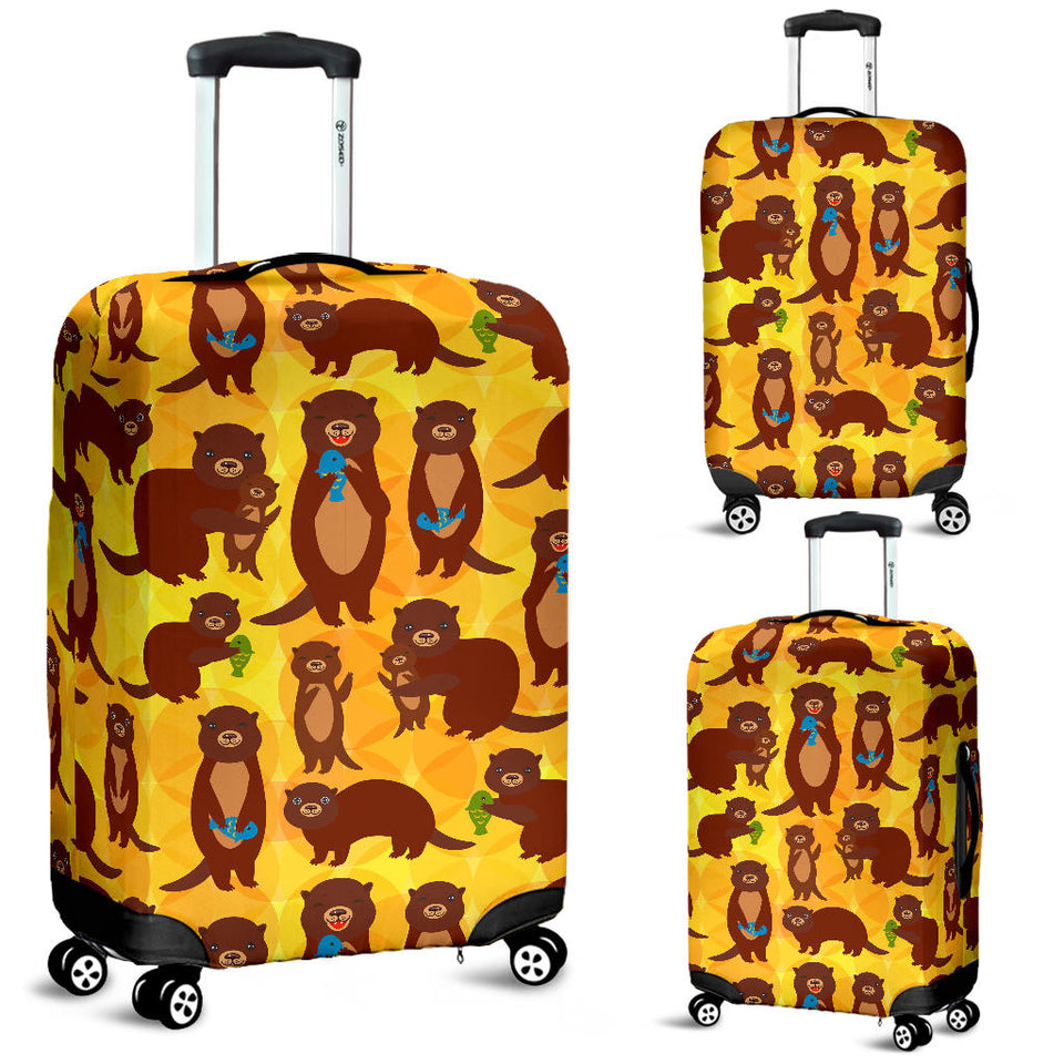 Otter Pattern Luggage Covers