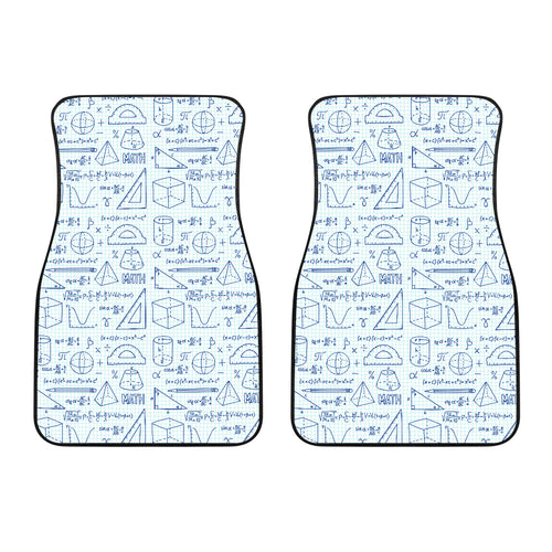 Math Pattern Print Design 03 Front Car Mats