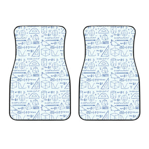 Math Pattern Print Design 03 Front Car Mats