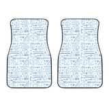 Math Pattern Print Design 03 Front Car Mats