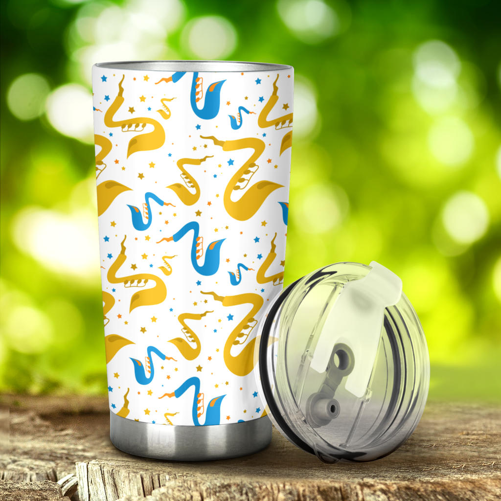 Saxophone Pattern Tumbler