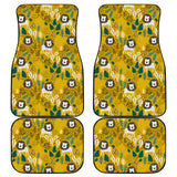 Lion Pattern Print Design 01 Front and Back Car Mats