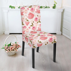 Tea pots Pattern Print Design 04 Dining Chair Slipcover