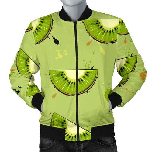 Kiwi Pattern Background Men Bomber Jacket