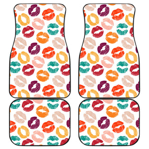 Lips Pattern Print Design 03 Front and Back Car Mats