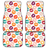 Lips Pattern Print Design 03 Front and Back Car Mats