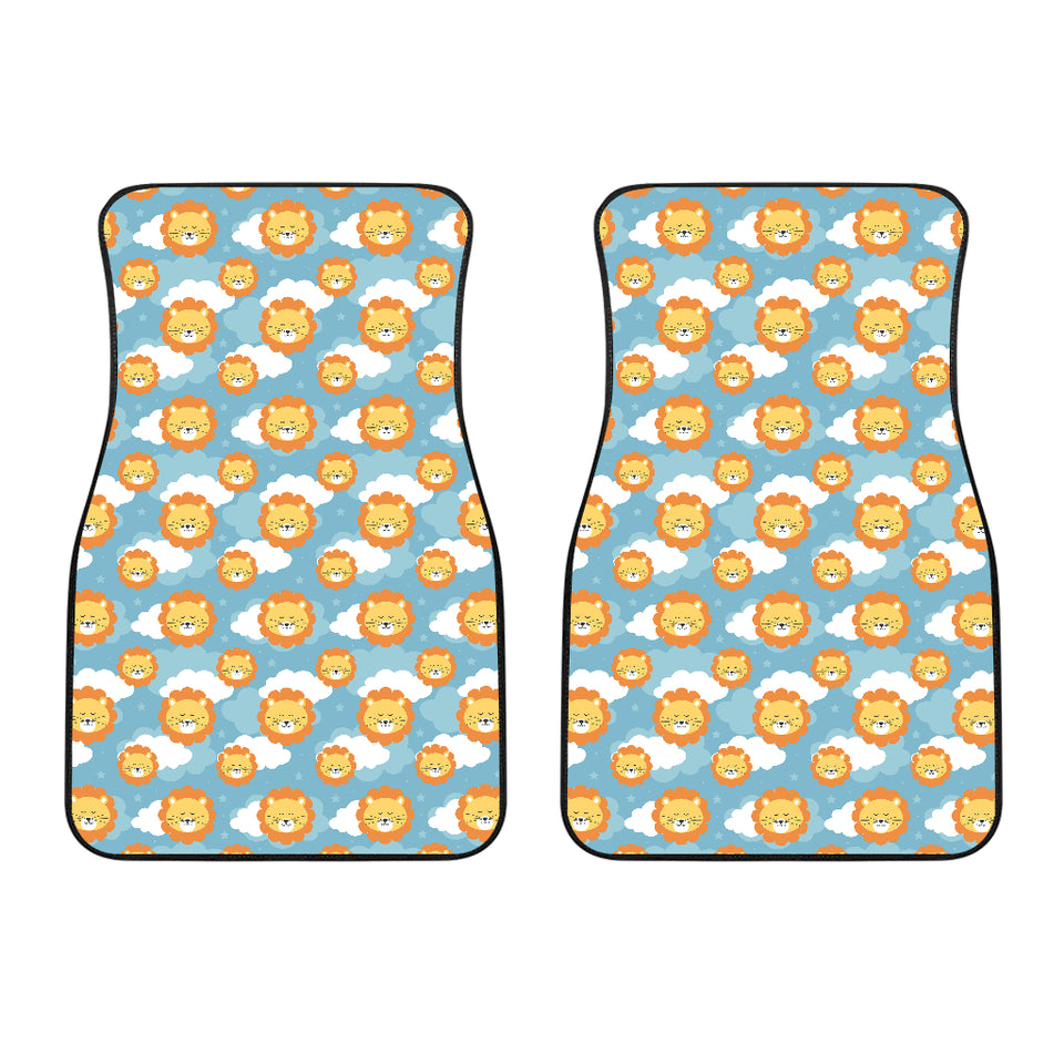 Lion Pattern Print Design 05 Front Car Mats