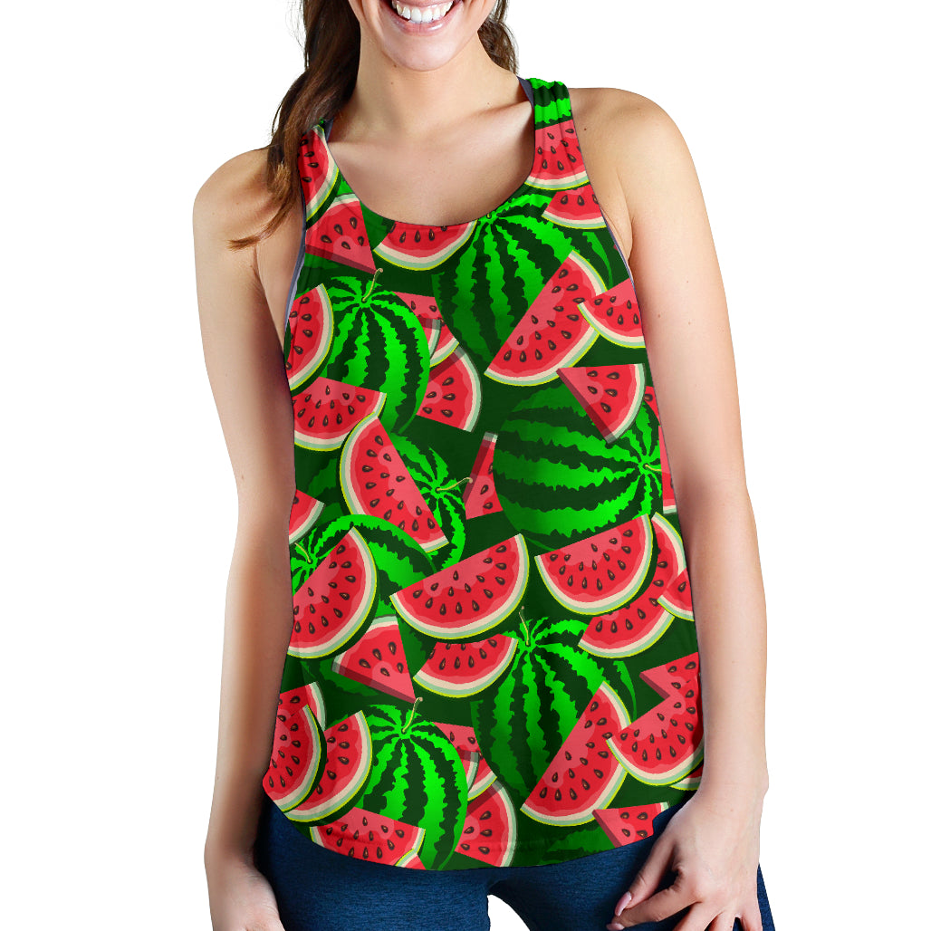 Watermelon Pattern Theme Women Racerback Tank Top