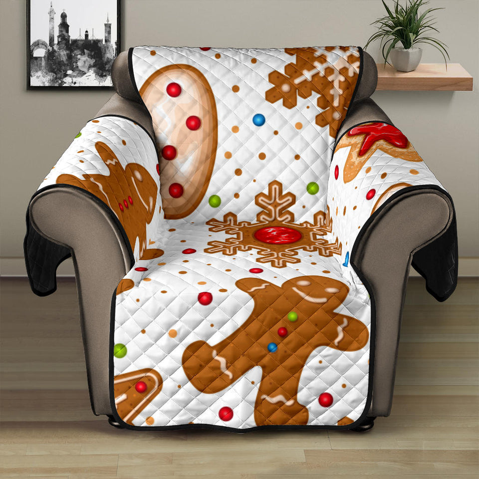 Christmas Cookie Pattern Recliner Cover Protector