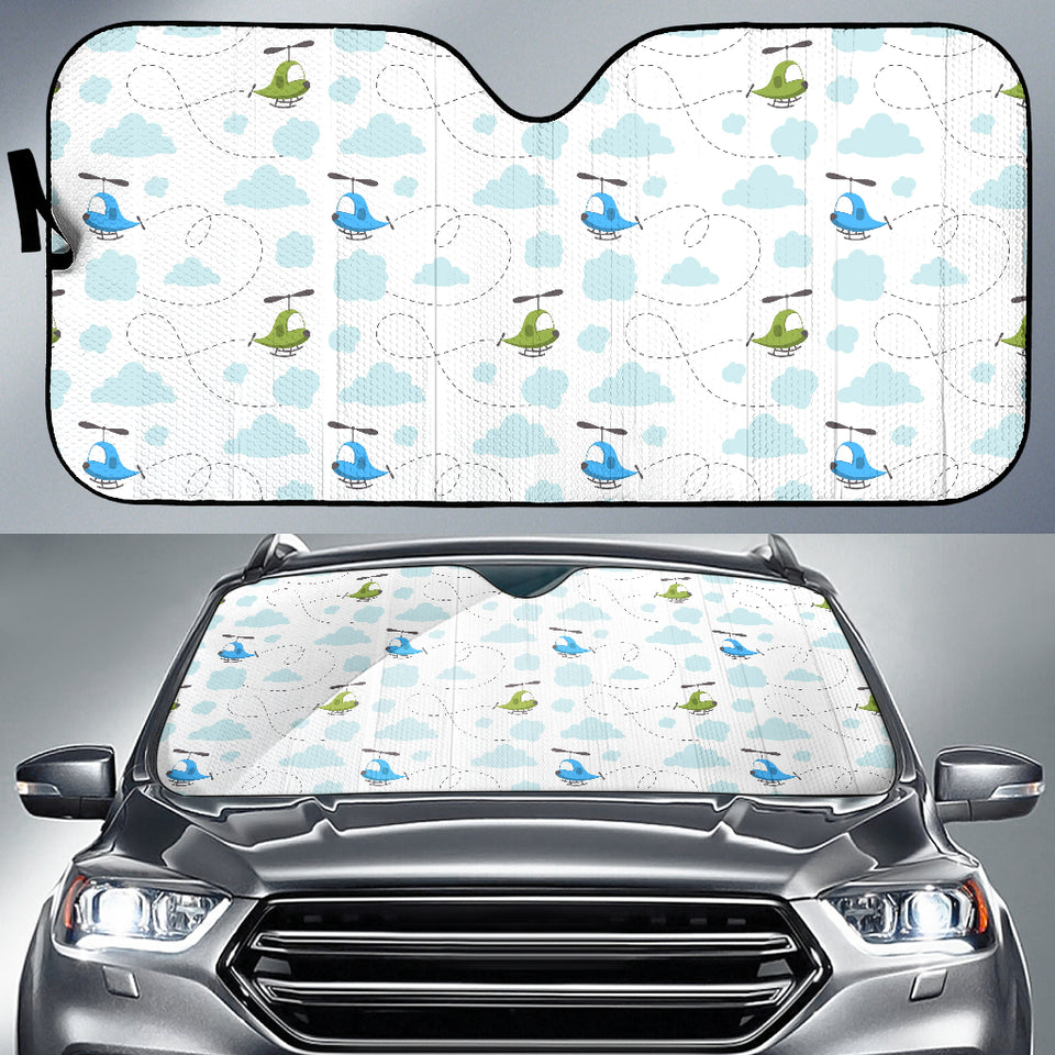 Helicopter Pattern Car Sun Shade