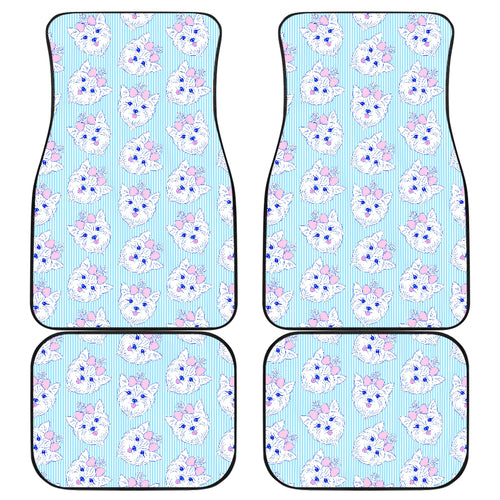 Yorkshire Terrier Pattern Print Design 01 Front and Back Car Mats