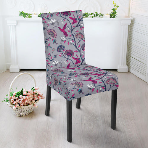 Hummingbird Pattern Print Design 04 Dining Chair Slipcover
