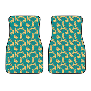 Golden Retriever Pattern Print Design 05 Front Car Mats