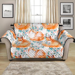 Fox Water Color Pattern Loveseat Couch Cover Protector