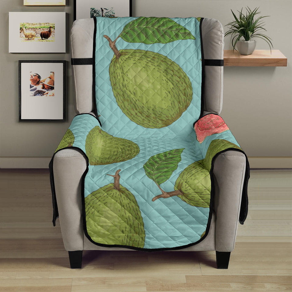 Guava Pattern Green Background Chair Cover Protector