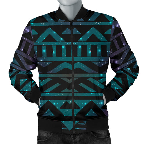 Space Tribal Galaxy Pattern Men Bomber Jacket