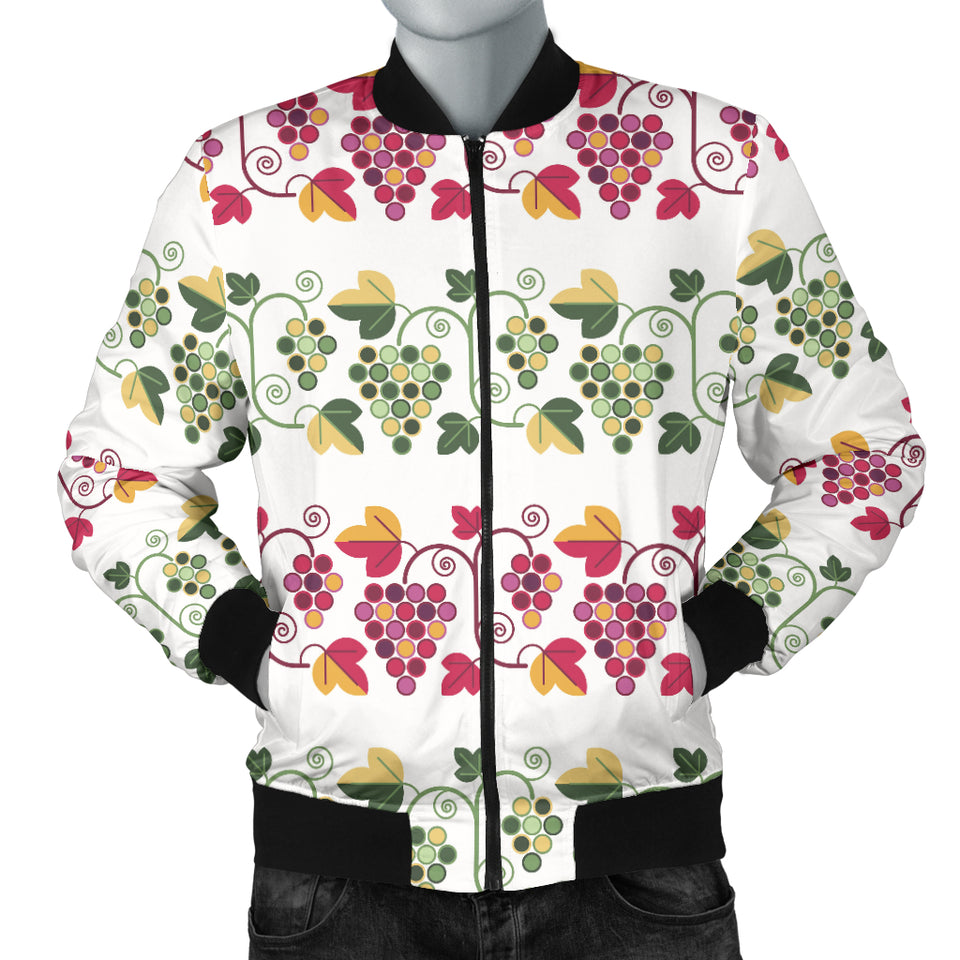 Grape Grahpic Decorative Pattern Men Bomber Jacket