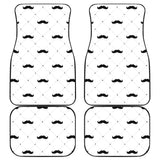 Mustache Beard Pattern Print Design 04 Front and Back Car Mats